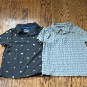 Cat & Jack Kids Polo Shirt Duo - Charcoal and Light Gray